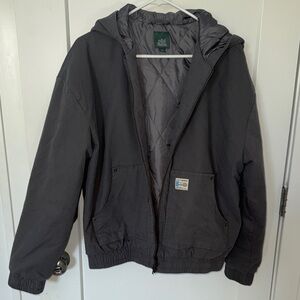 Wild Fable Dark Gray Hooded Utility Jacket